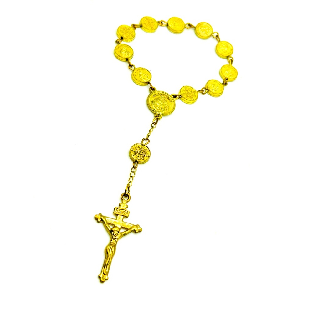 Vintage St Benedict car rosary